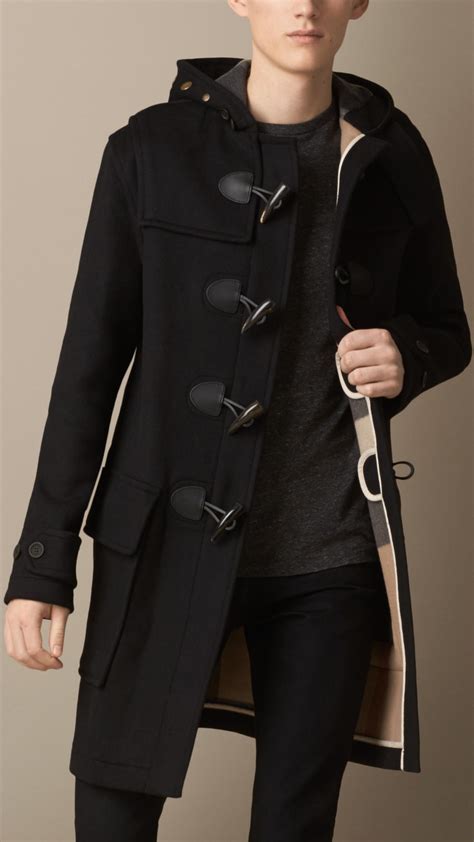 mens burberry duffle coat|burberry men's cashmere overcoat.